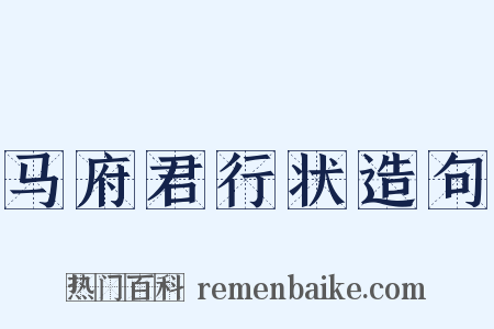 马府君行状造句是什么意思的图片